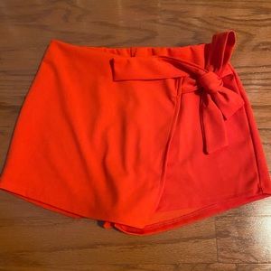 Bright orange shorts